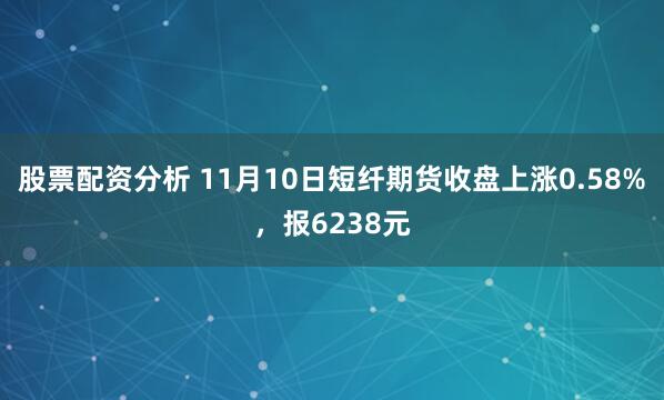 股票配资分析 11月10日短纤期货收盘上涨0.58%，报6238元